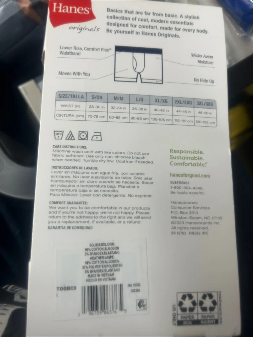 Hanes spandex cotton